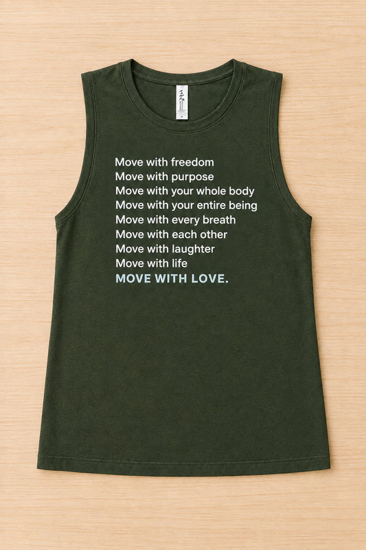 Move with Love Intentions Tank 100% Cotton
