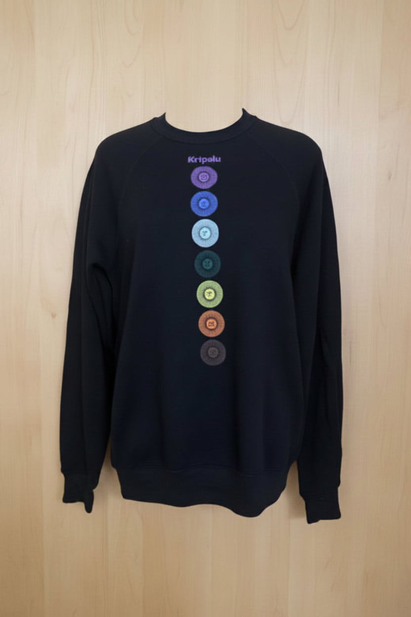 Kripalu Radial 7 Chakras Crewneck Raglan Sweatshirt